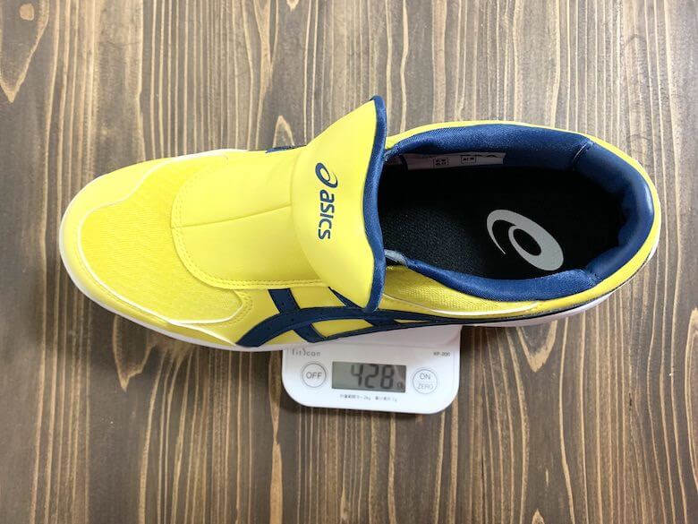 ウィンジョブCP211SLIP-ONの重量は27.5cmは428g